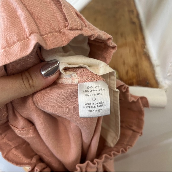 Emerson Fry Johnny Sailor Cropped Pants Venice Pink Linen Size XS - Picture 6 of 6